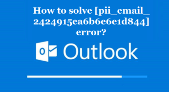 How to solve [pii_email_2424915ea6b6e6e1d844] error?